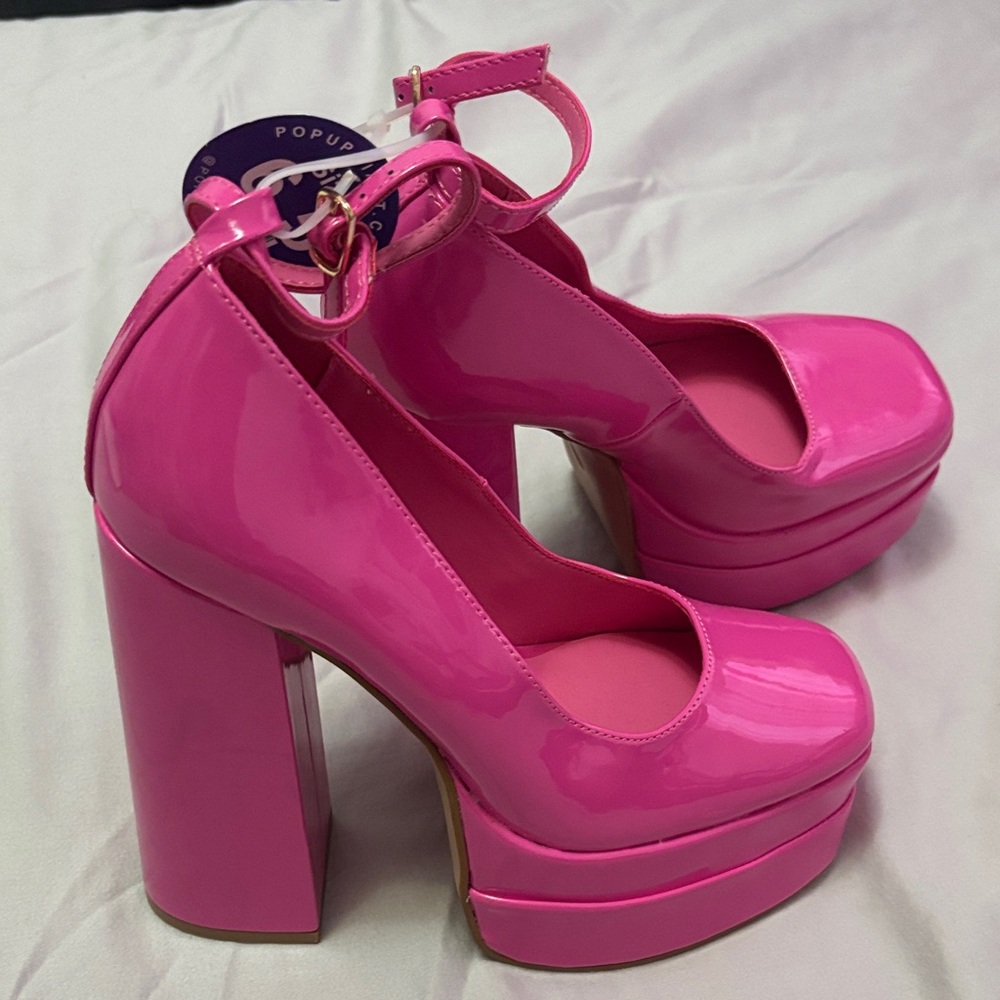 Dream Pairs Hot Pink Platform Heels